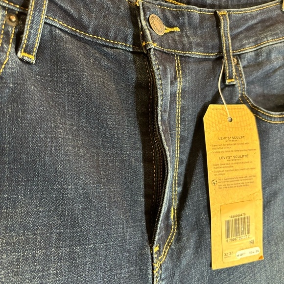 LEVI’S 721 Sz 32 Skinny High Rise Dark Wash Jeans New with Tags - Picture 6 of 10